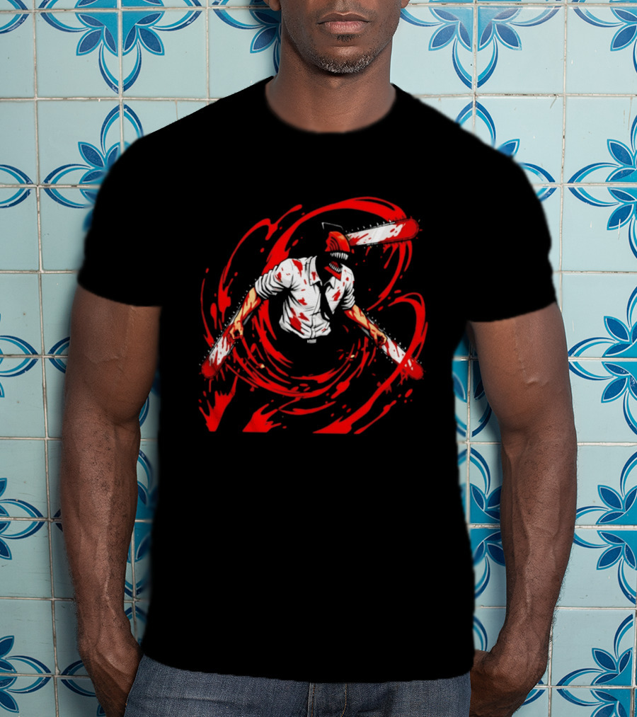 Chainsaw Man Denji Blood Splattered T-Shirt