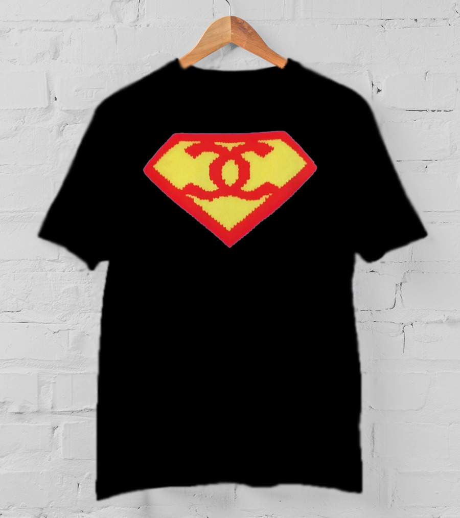 Milly Alcock Superman Yellow Red Crochet T-Shirt