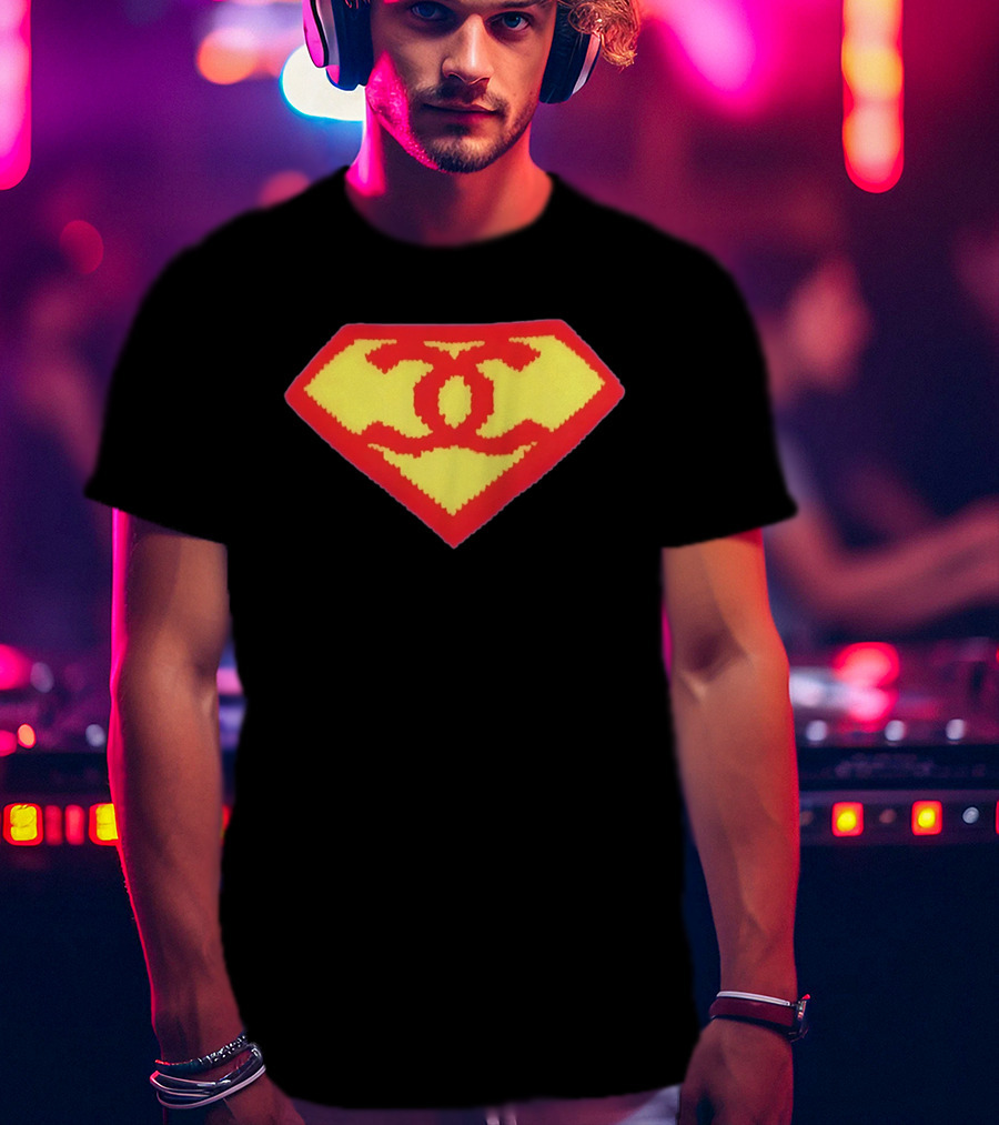 Milly Alcock Superman Yellow Red Crochet T-Shirt