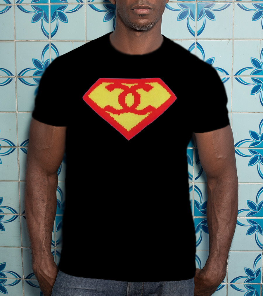 Milly Alcock Superman Yellow Red Crochet T-Shirt