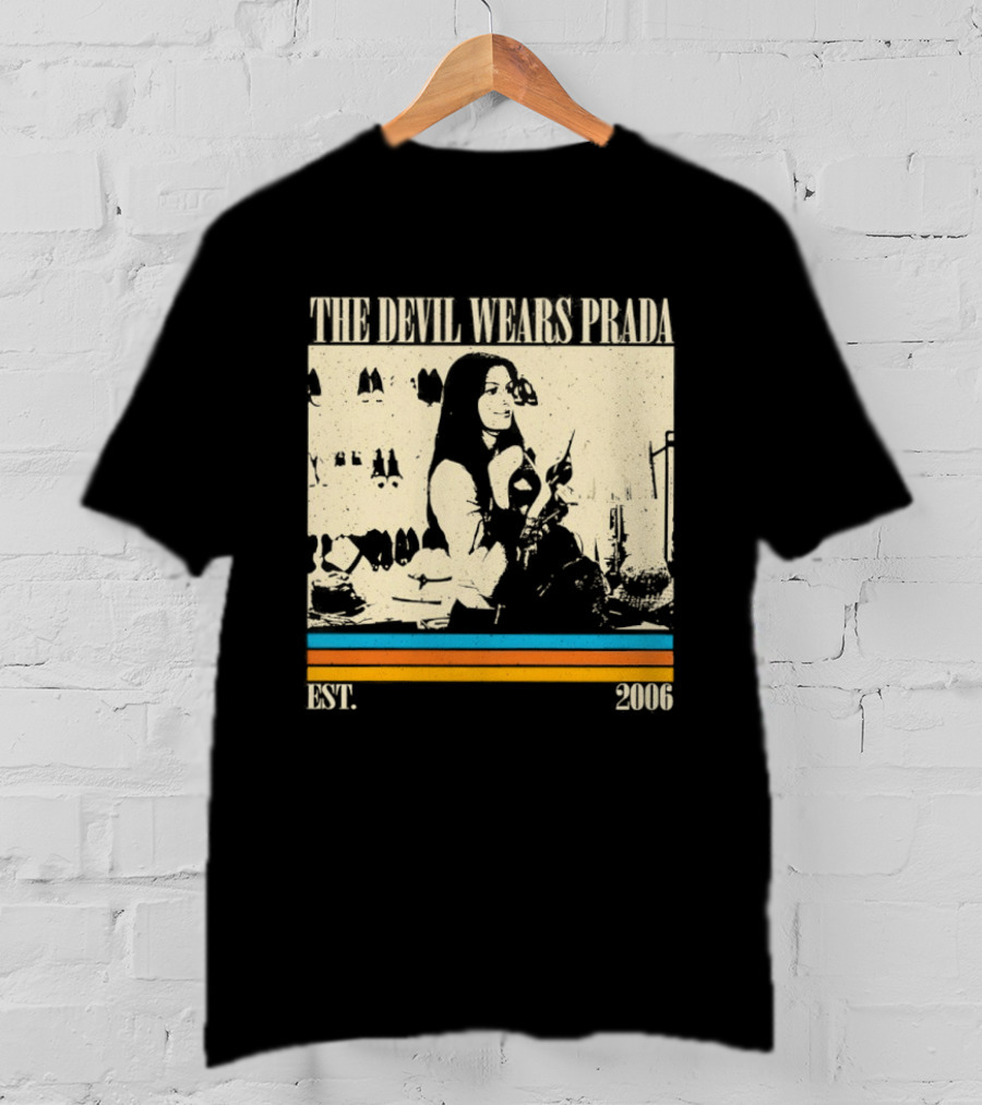 The Devil Wears Prada EST 2006 Vintage Style Retro Stripes T-Shirt