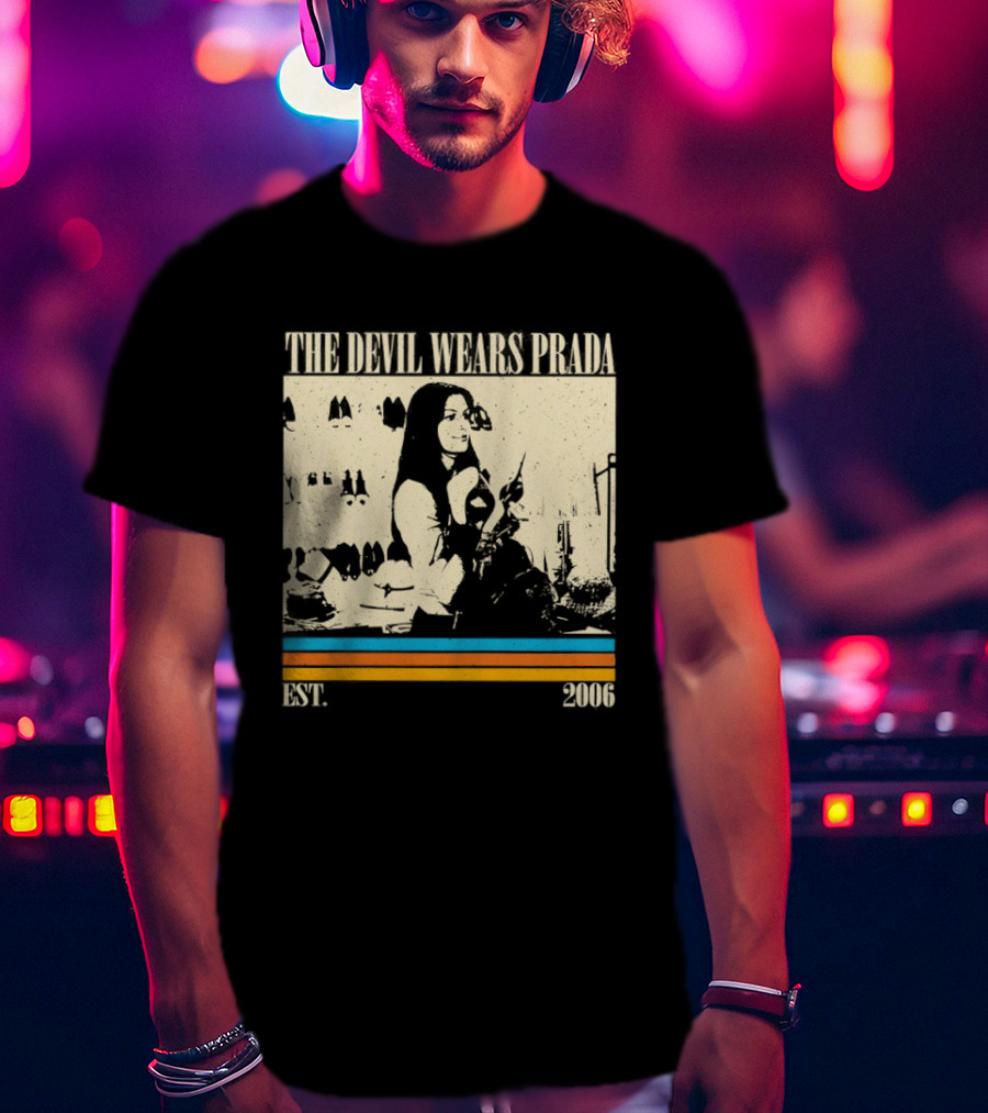 The Devil Wears Prada EST 2006 Vintage Style Retro Stripes T-Shirt
