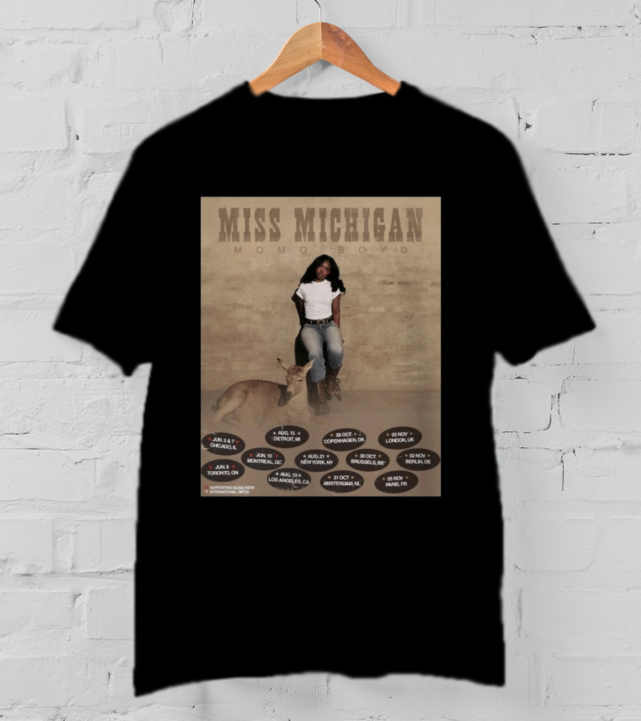 Miss Michigan Momo Boyd Tour 2026 Dates And Locations T-Shirt