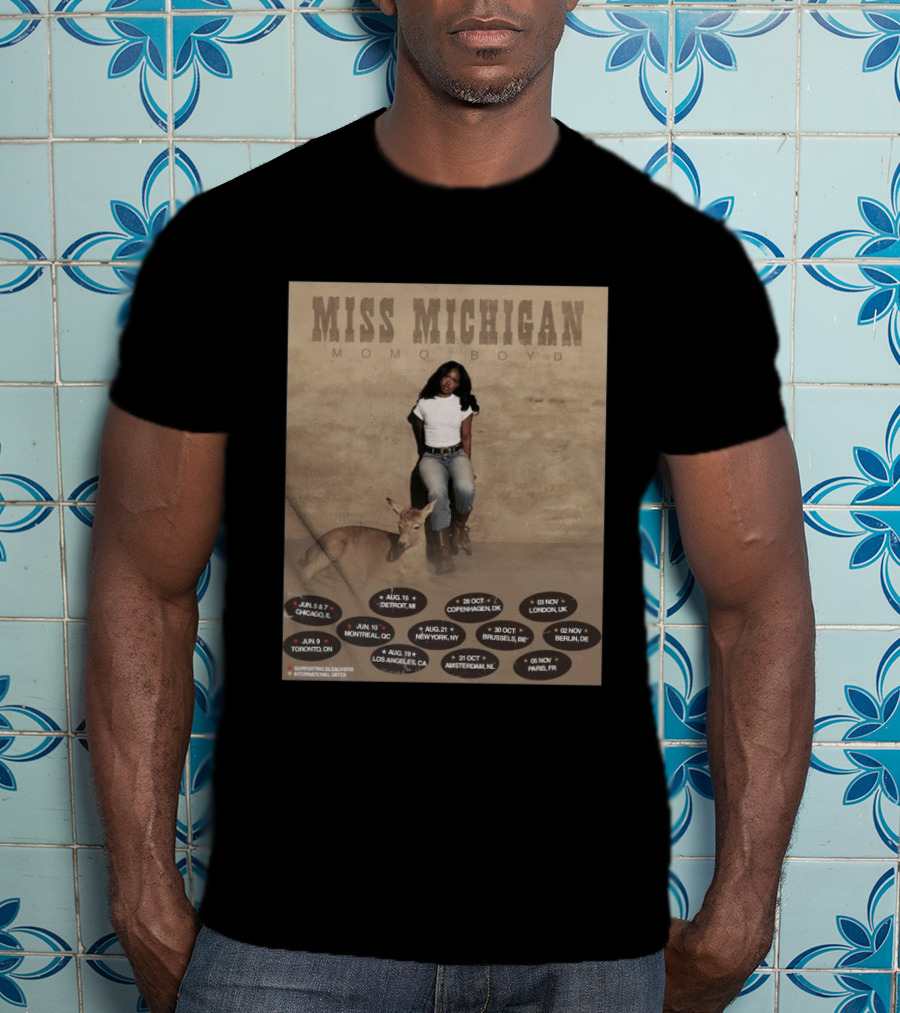 Miss Michigan Momo Boyd Tour 2026 Dates And Locations T-Shirt