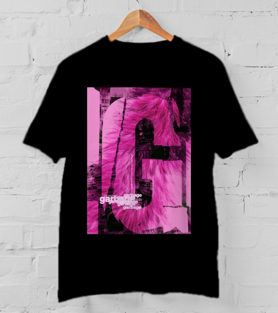 Garbage Royal Albert Hall April 2026 Tour Pink Fur T-Shirt