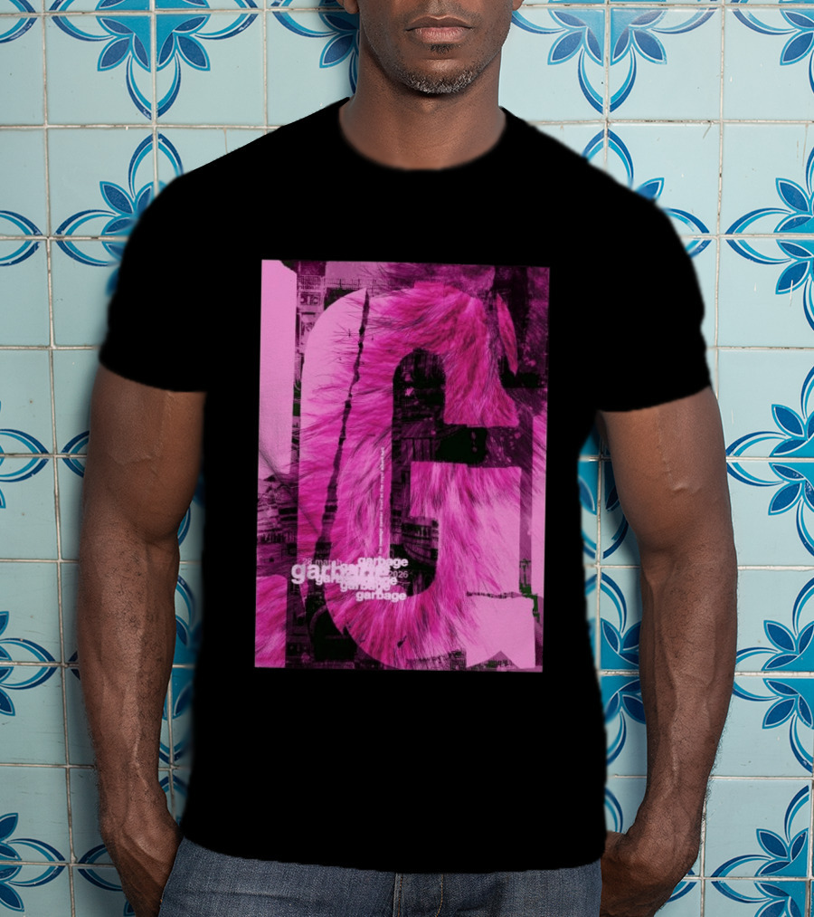 Garbage Royal Albert Hall April 2026 Tour Pink Fur T-Shirt