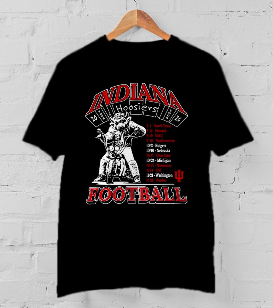 Indiana Hoosiers 2026 Football Schedule T-Shirt