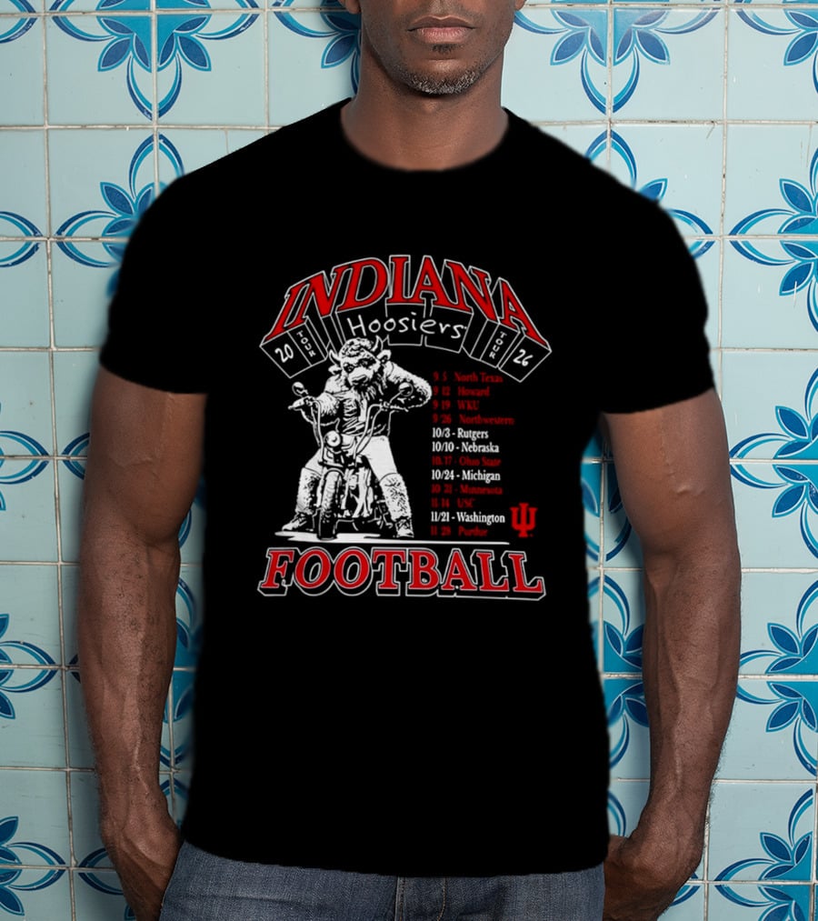 Indiana Hoosiers 2026 Football Schedule T-Shirt