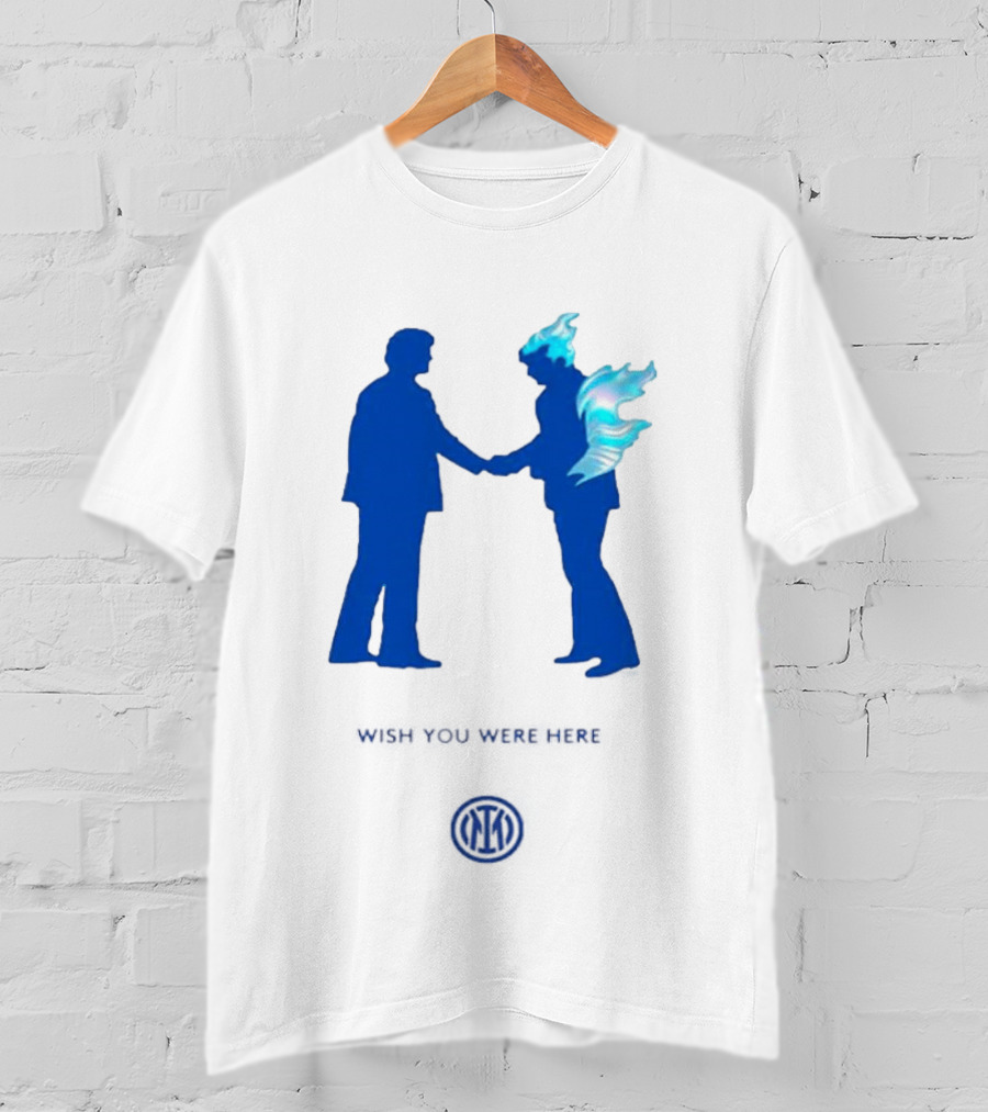 Inter Milan Pink Floyd Wish You Were Here Blue Silhouettes Iconic Collaboration T-Shirt