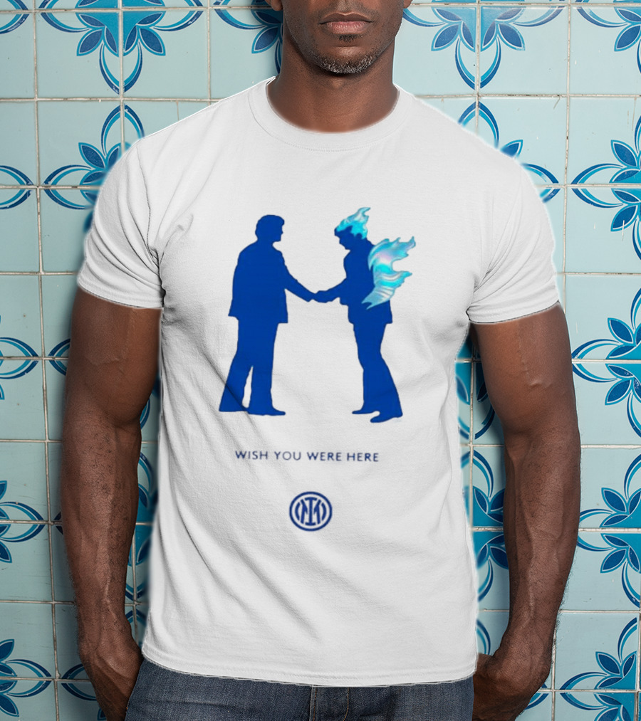 Inter Milan Pink Floyd Wish You Were Here Blue Silhouettes Iconic Collaboration T-Shirt