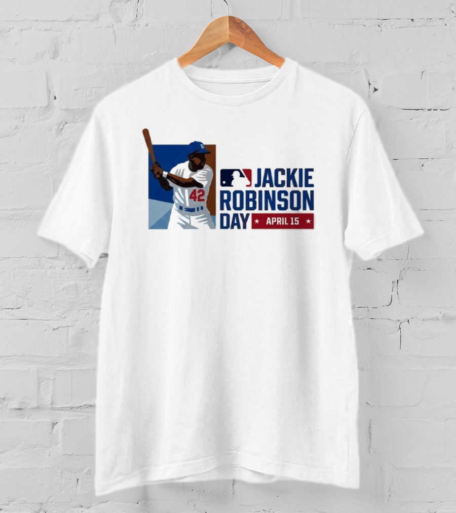 Jackie Robinson Day April 15 MLB 42 Iconic Baseball Legend T-Shirt