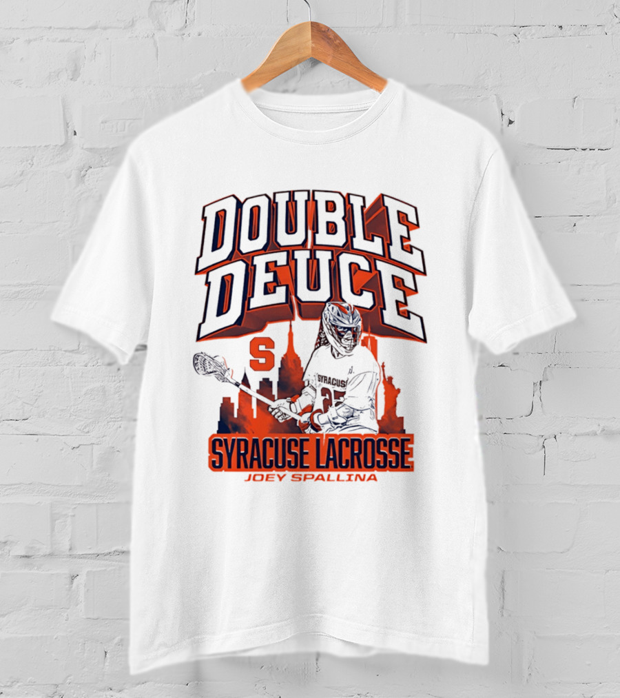 Double Deuce Syracuse Lacrosse Joey Spallina City Skyline T-Shirt
