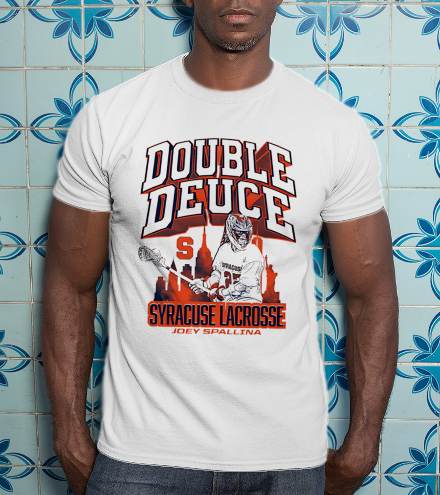 Double Deuce Syracuse Lacrosse Joey Spallina City Skyline T-Shirt