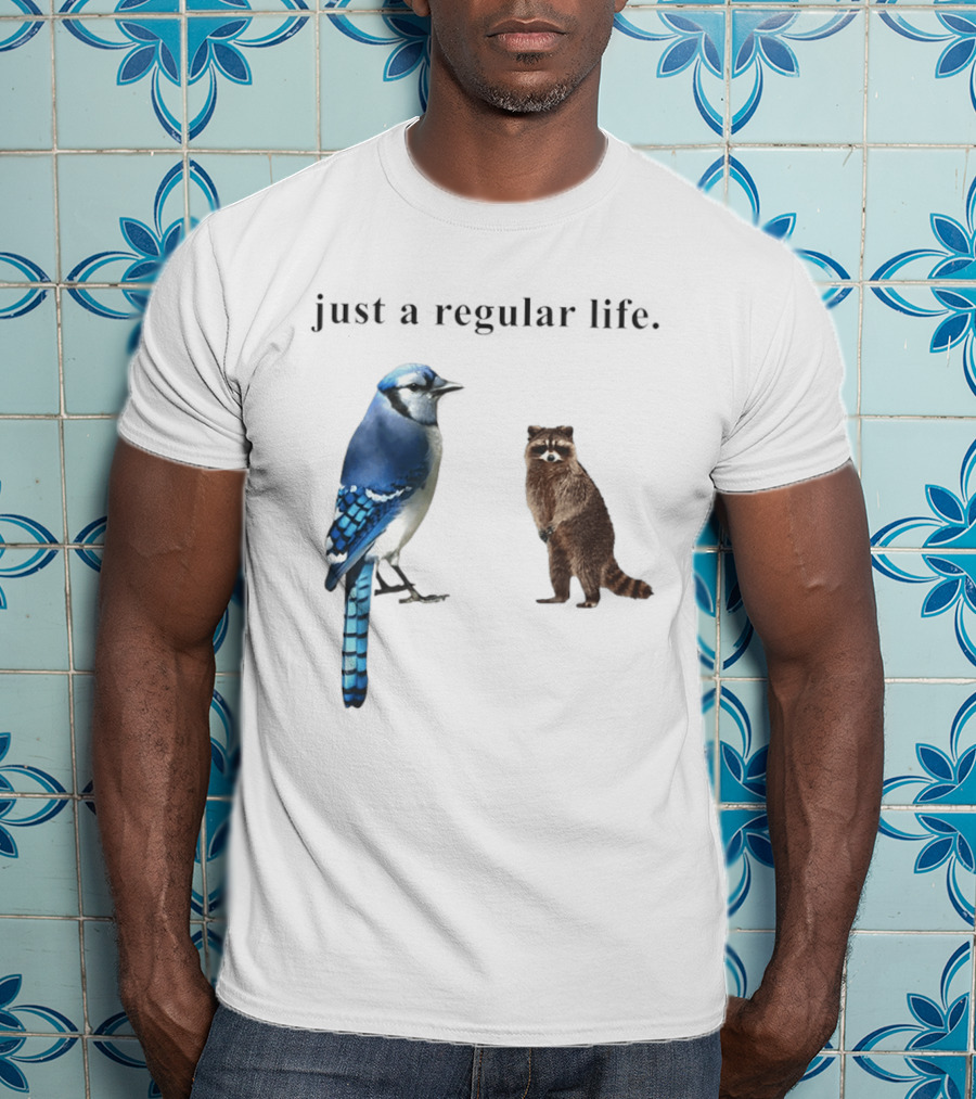 Just A Regular Life Raccoon And Bird Regular Show T-Shirt
