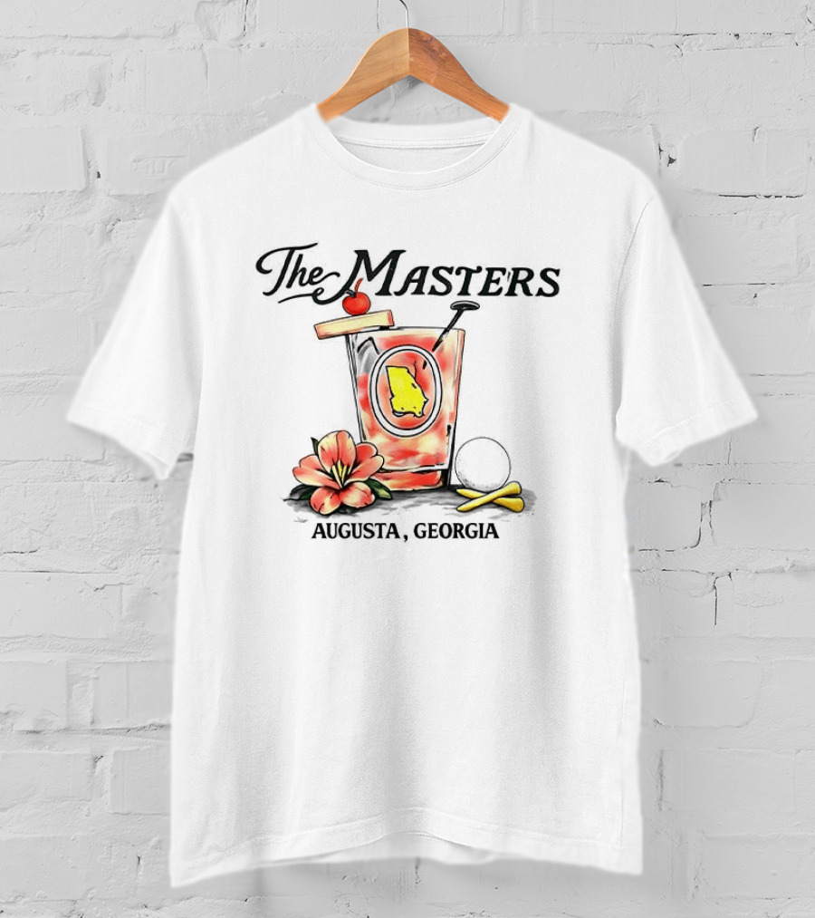 The Masters Tournament Augusta Georgia 2026 Cocktail Floral Map T-Shirt