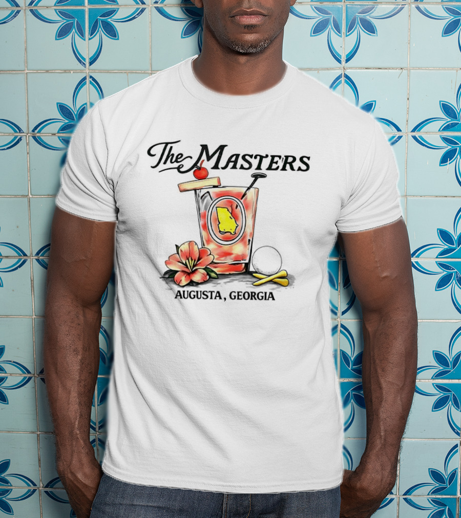 The Masters Tournament Augusta Georgia 2026 Cocktail Floral Map T-Shirt