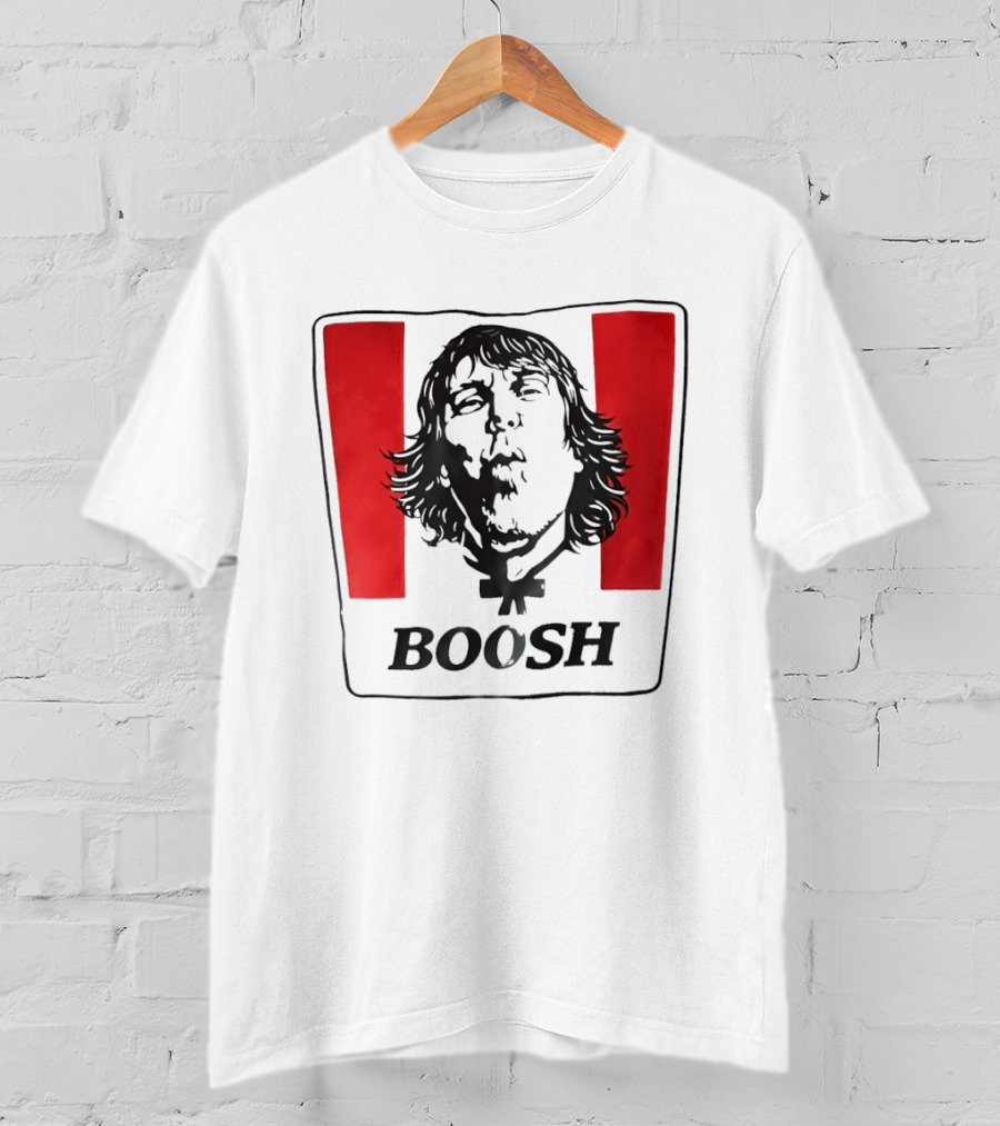 The Mighty Boosh Boosh Face Red Stripes T-Shirt