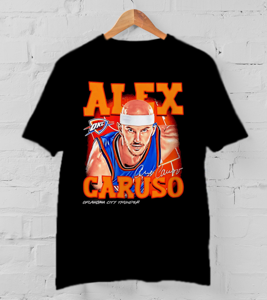Alex Caruso Oklahoma City Thunder OKC Basketball Airbrush T-Shirt