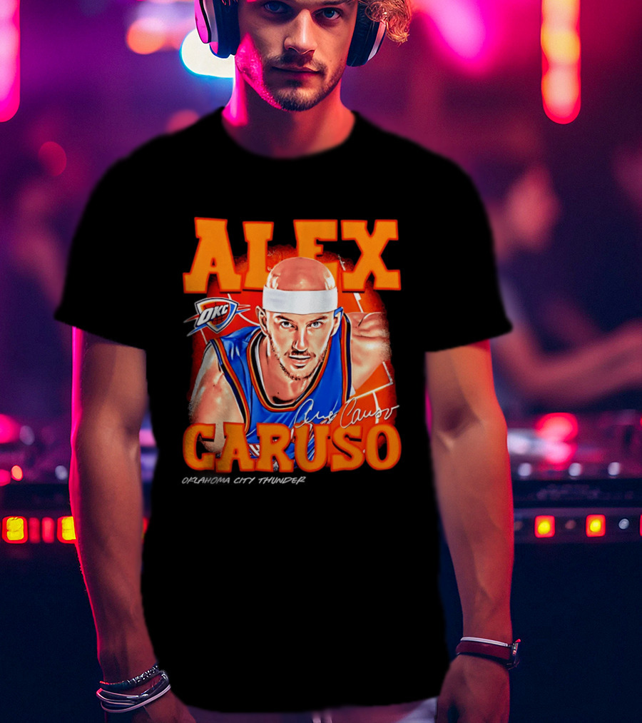 Alex Caruso Oklahoma City Thunder OKC Basketball Airbrush T-Shirt