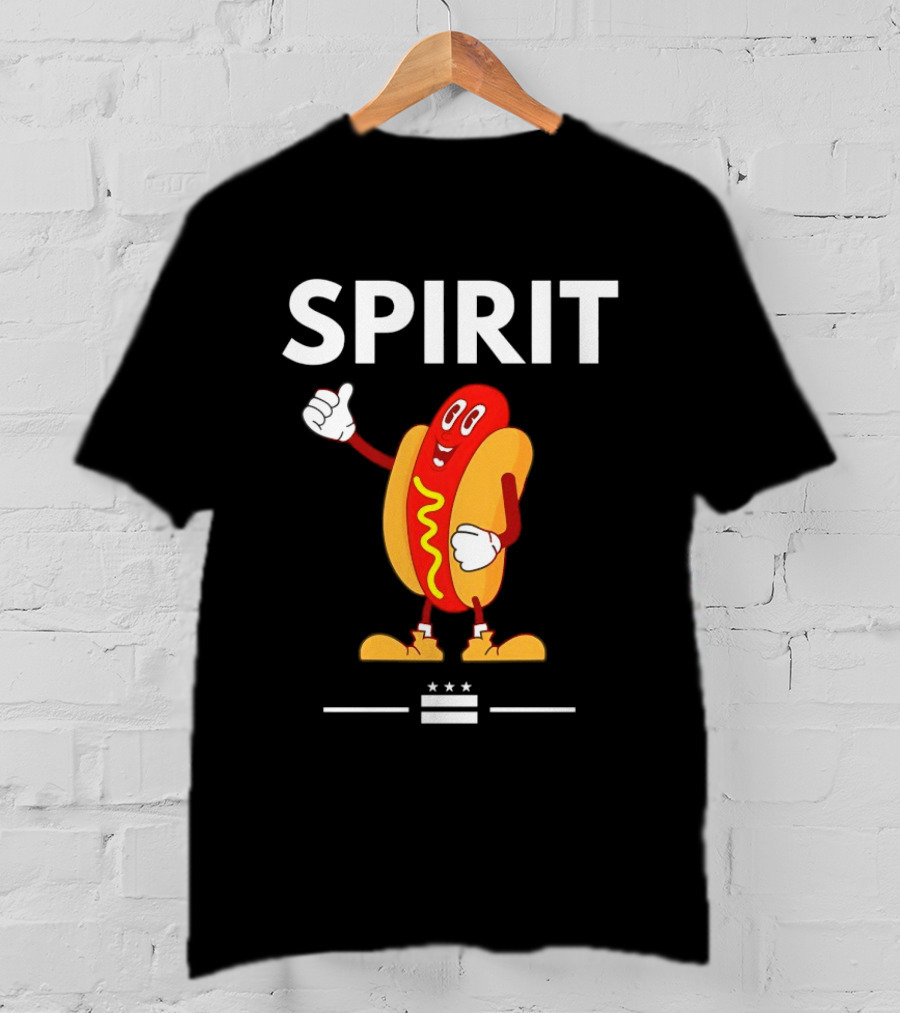 Spirit Hotdog Thumbs Up Cartoon T-Shirt