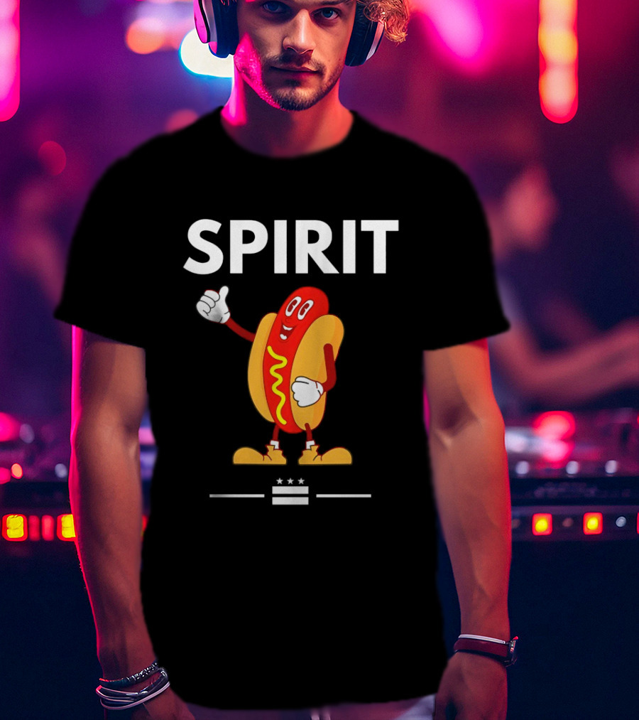 Spirit Hotdog Thumbs Up Cartoon T-Shirt