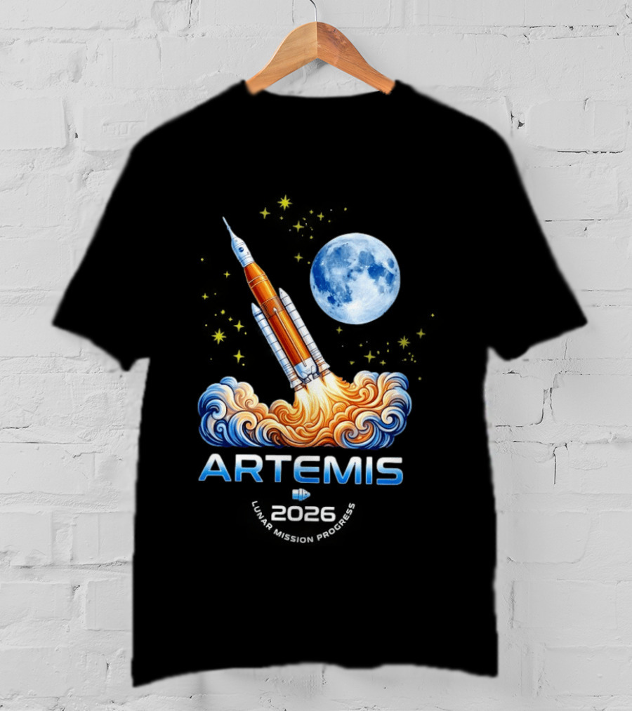 Artemis II 2026 NASA Moon Rocket Launch Space Program T-Shirt