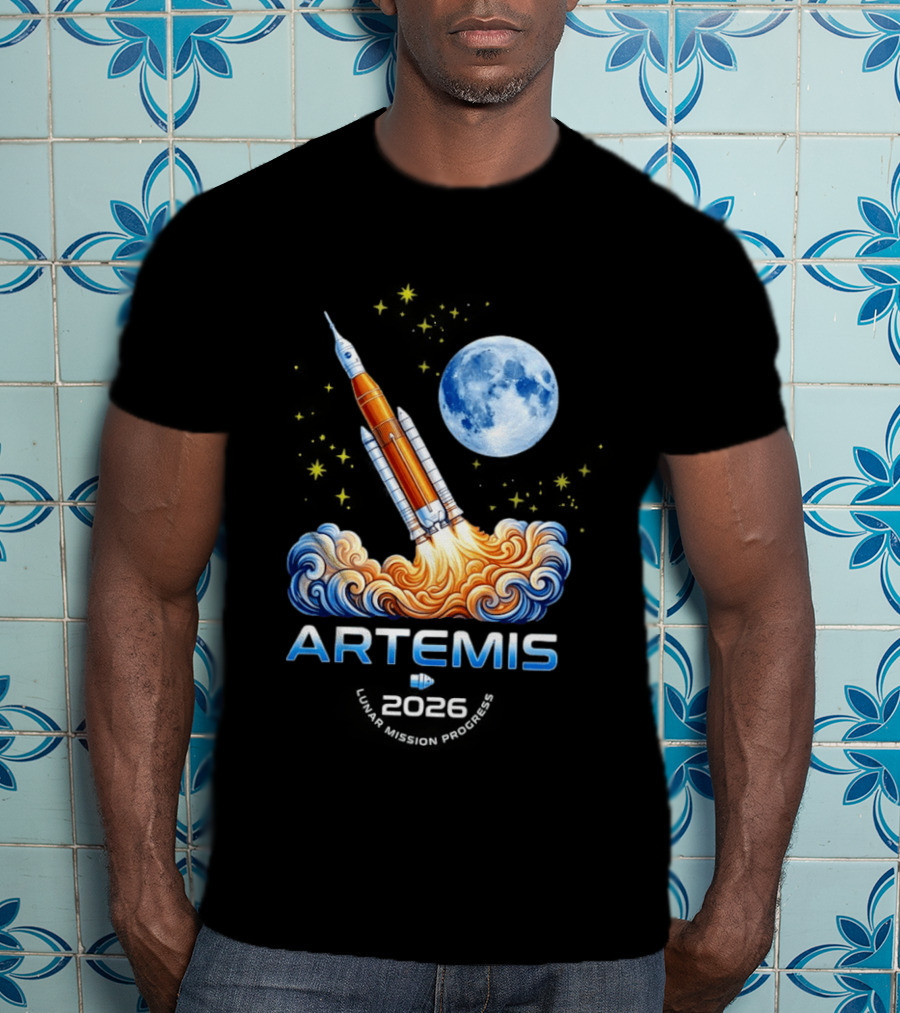 Artemis II 2026 NASA Moon Rocket Launch Space Program T-Shirt
