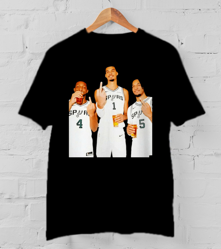 San Antonio Spurs Trinity Beers And Middle Finger Gesture T-Shirt