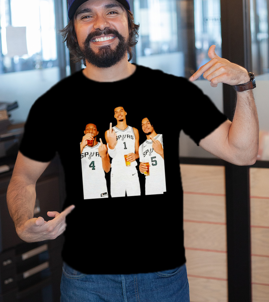 San Antonio Spurs Trinity Beers And Middle Finger Gesture T-Shirt