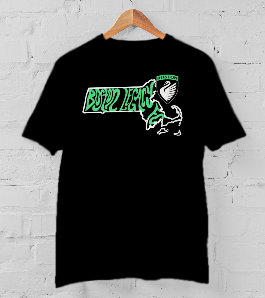 Boston Legacy FC Groovy Massachusetts Swan Crest T-Shirt