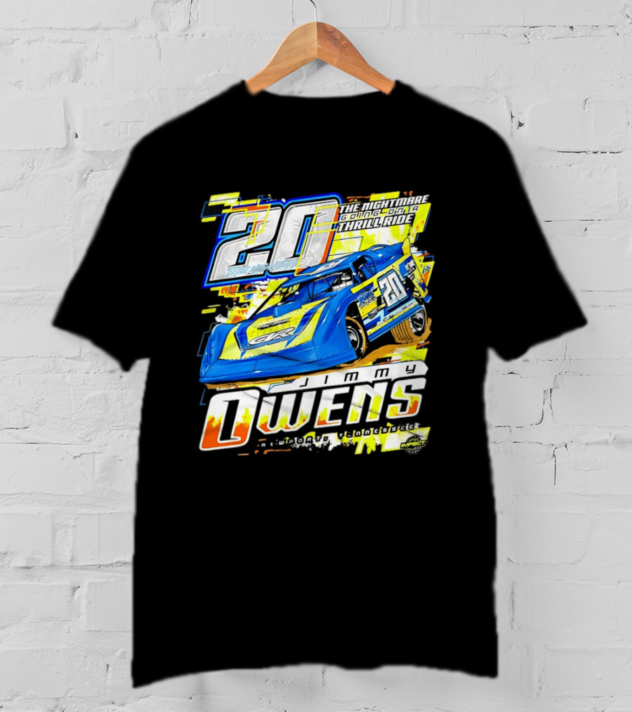 Jimmy Owens Racing 20 Nightmare Going On A Thrill Ride T-Shirt