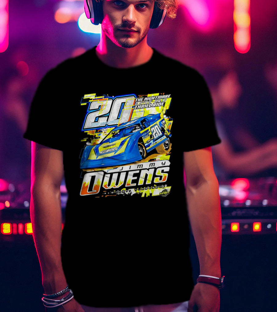 Jimmy Owens Racing 20 Nightmare Going On A Thrill Ride T-Shirt