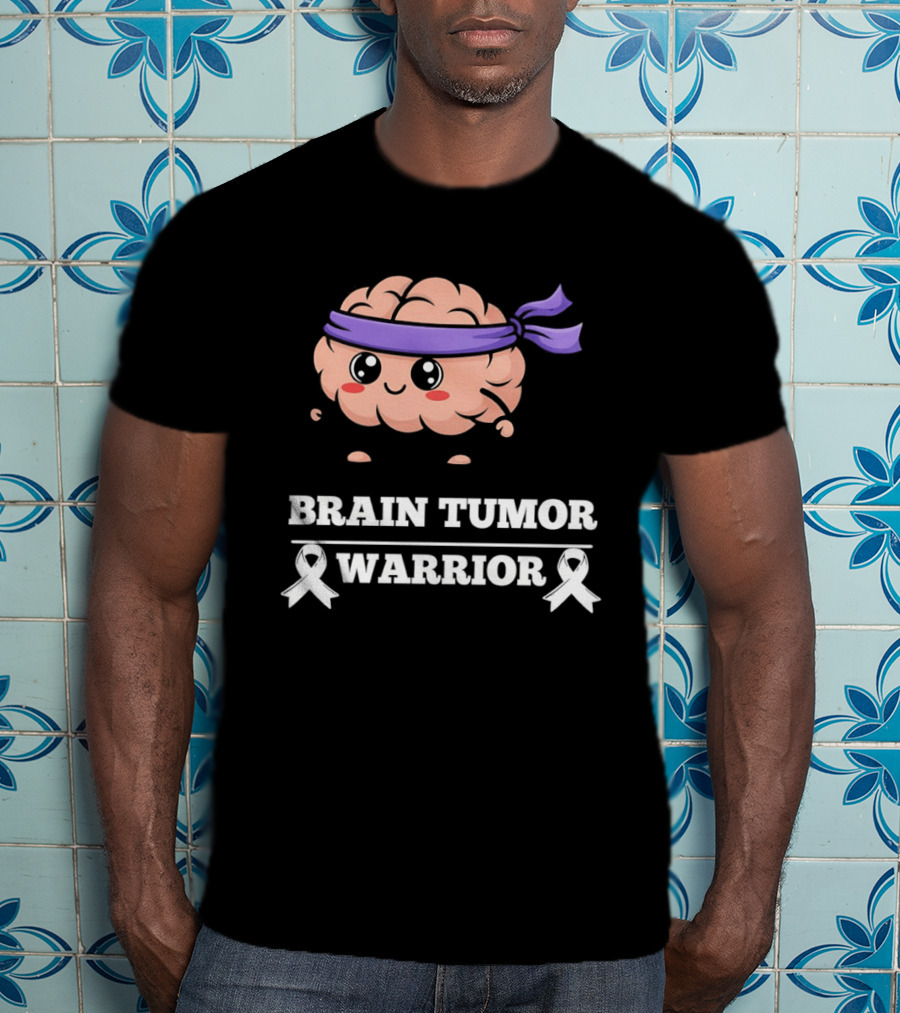 Brain Tumor Warrior Awareness Hope Strength Survivor T-Shirt