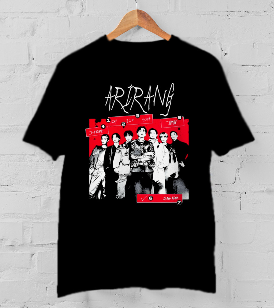 Arirang 2026 J Hope RM Jin Suga Jimin Jung Kook T-Shirt