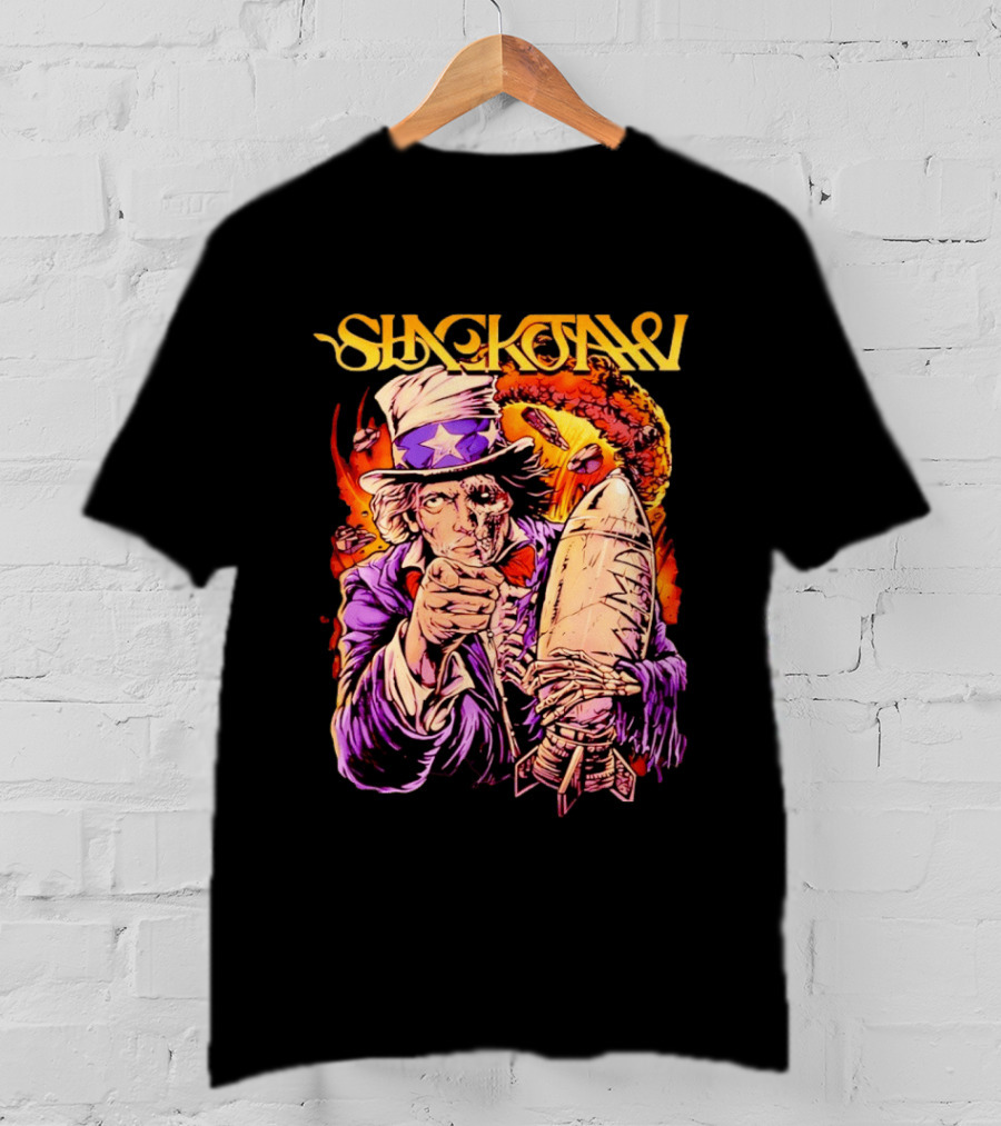 Slackjaw WMD Uncle Sam Nuclear Explosion Rocket T-Shirt