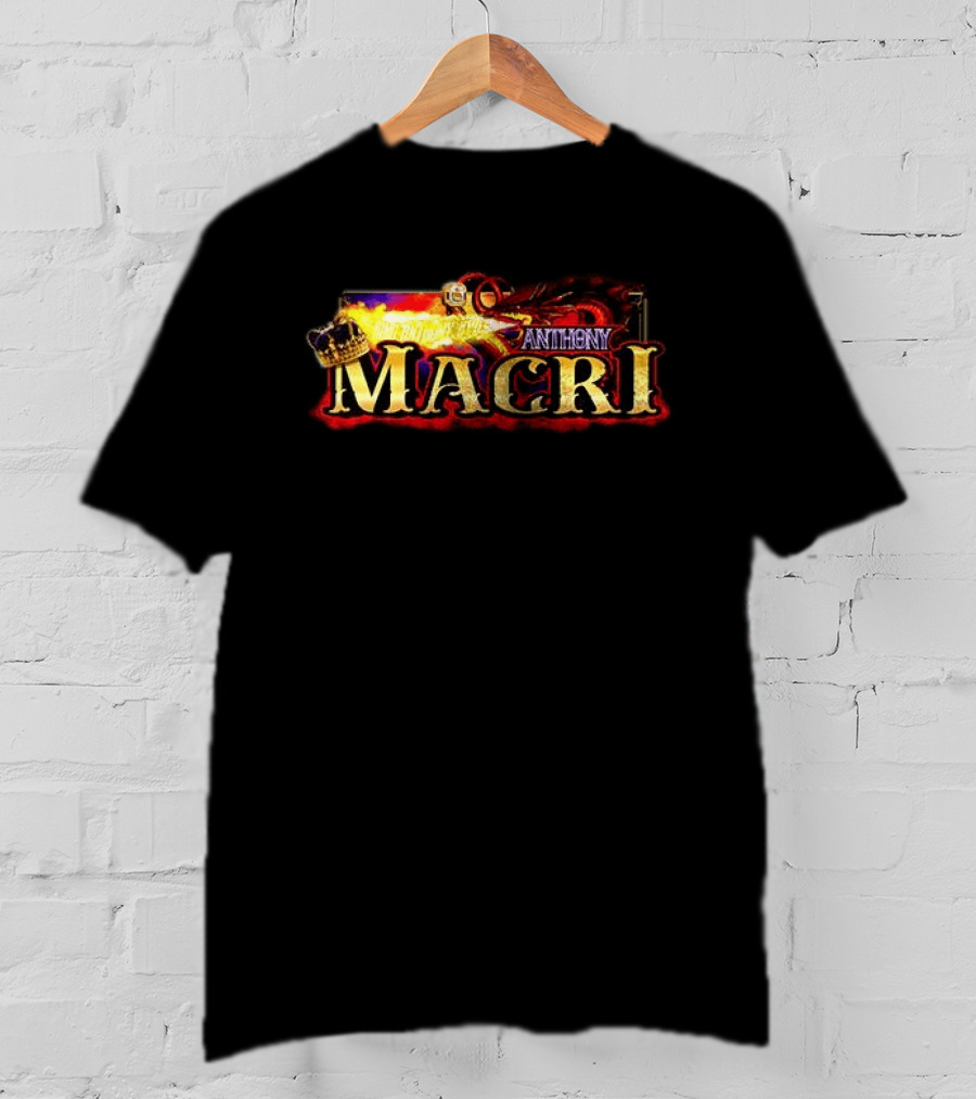 Anthony Macri XVII Racing King With Crown And Flames T-Shirt