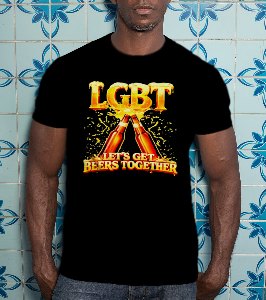 LGBT Let's Get Beers Together Celebration With Beer Bottles T-Shirt