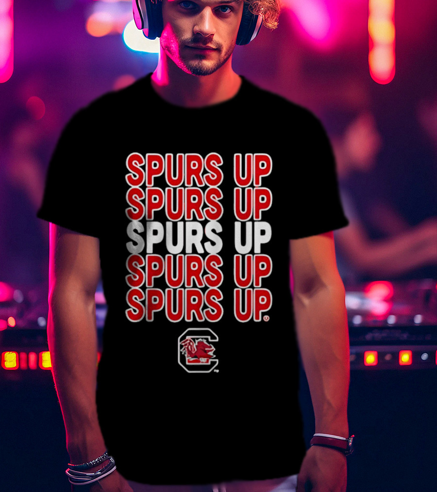Spurs Up South Carolina Gamecocks C Logo Repeated T-Shirt
