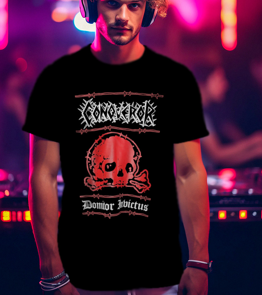 Conqueror Domitor Invictus Skull T-Shirt