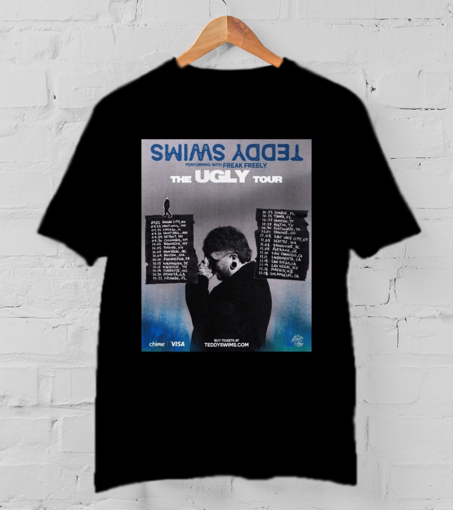 Teddy Swims The Ugly Tour 2026 Freak Freely Performance Schedule Tour Dates T-Shirt