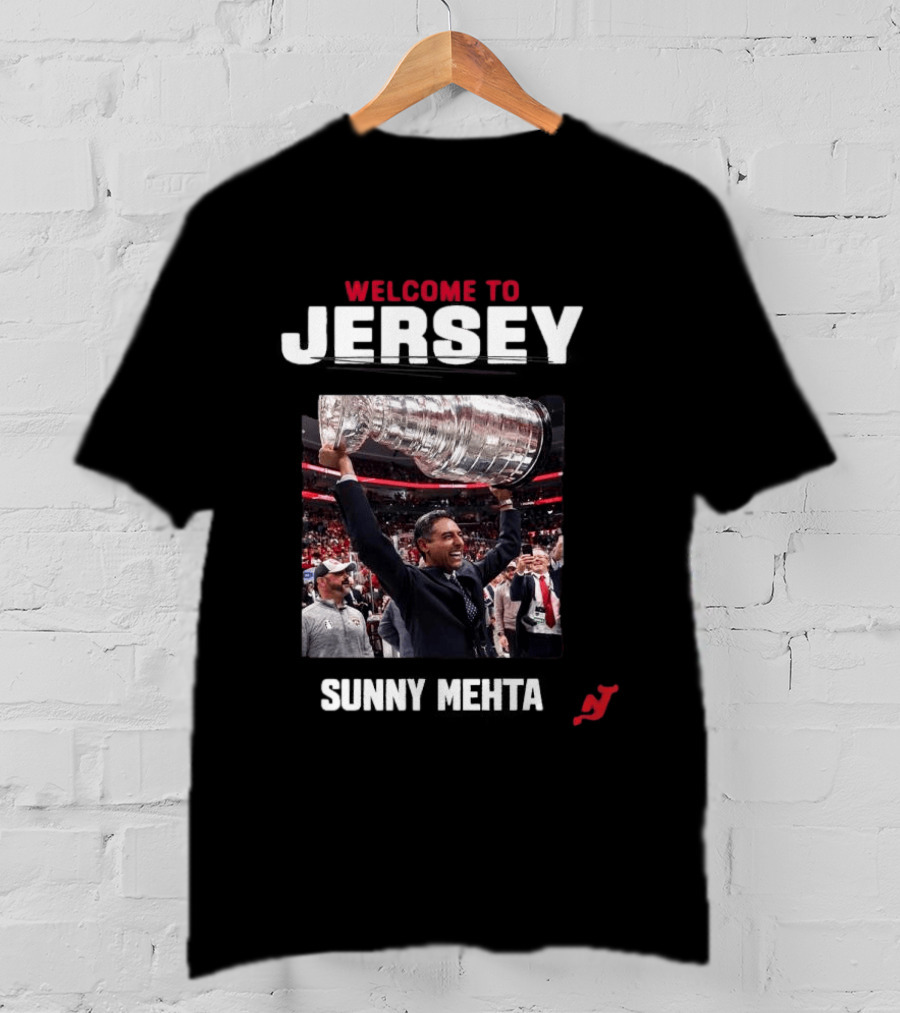 Welcome To Jersey New Jersey Devils Sunny Mehta Stanley Cup T-Shirt