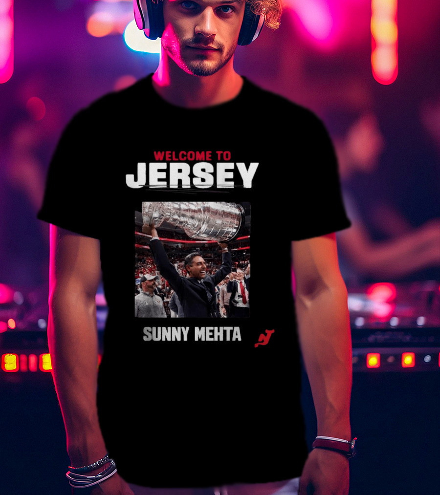 Welcome To Jersey New Jersey Devils Sunny Mehta Stanley Cup T-Shirt