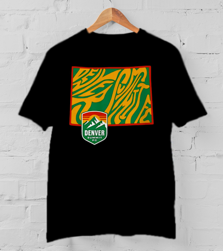 Denver Summit FC Groovy State Vibrant Mountain Soccer Club T-Shirt