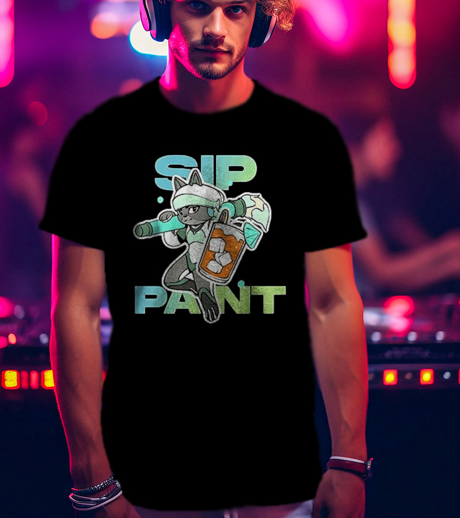 Sip Paint Ice Cool Character With Paint Roller T-Shirt