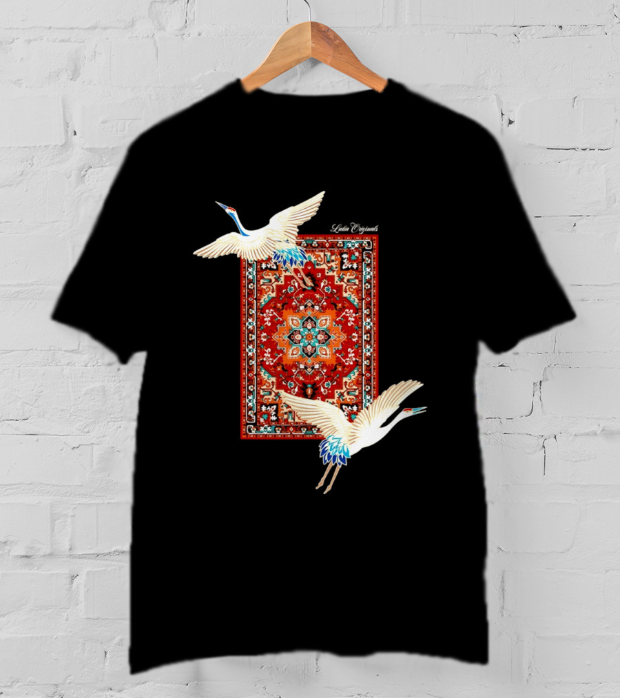 Fly Your Own Way Oriental Crane Carpet T-Shirt