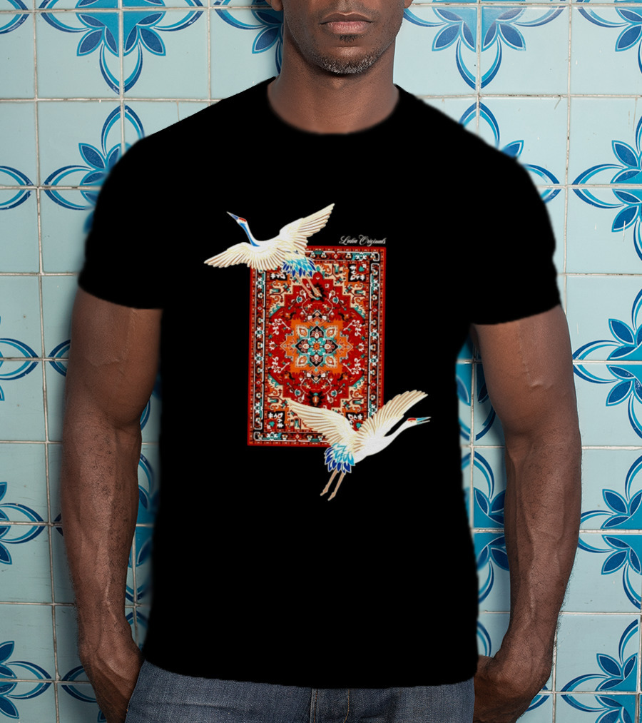 Fly Your Own Way Oriental Crane Carpet T-Shirt