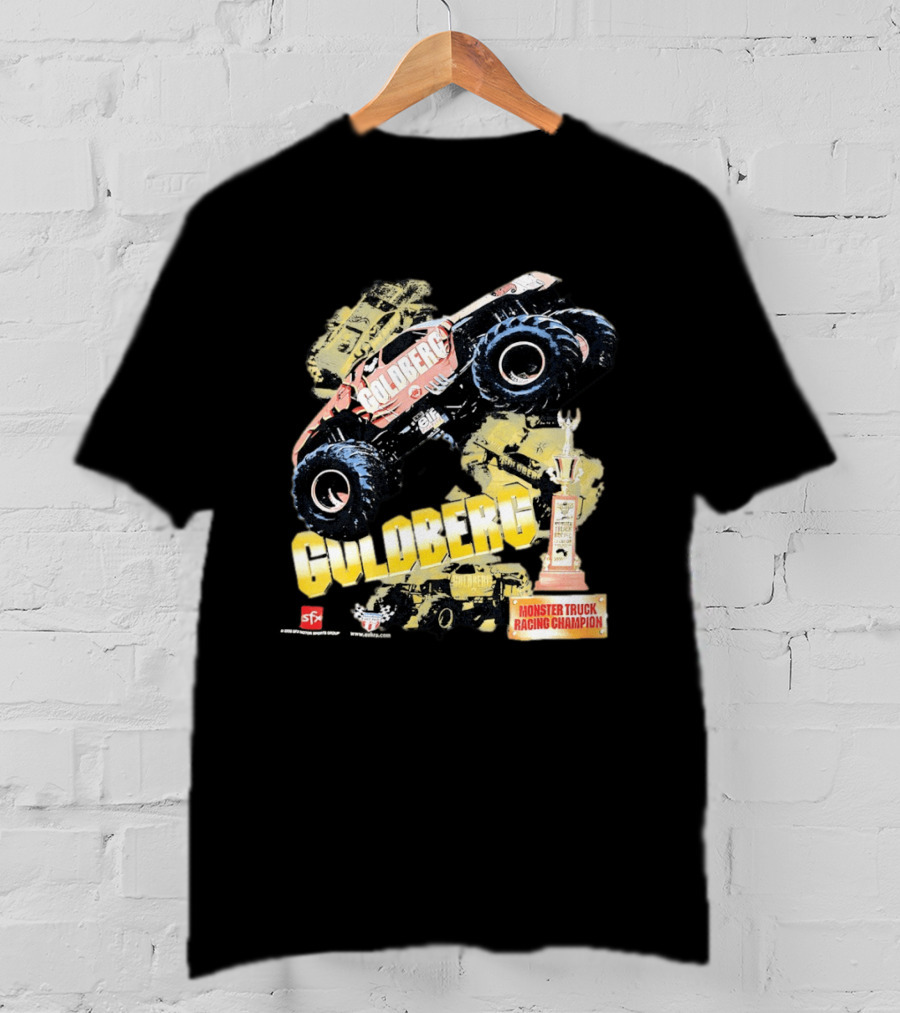 GOLDBERG Monster Truck Racing Champion Trophy SFX Block Party T-Shirt