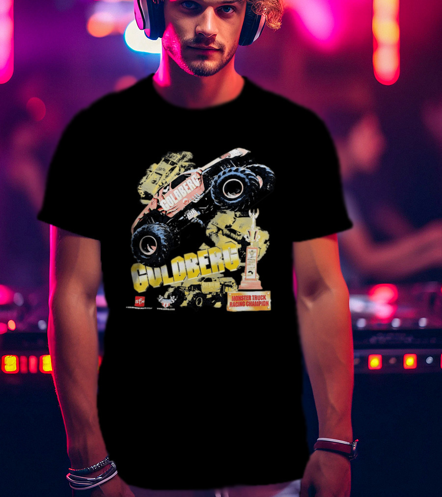 GOLDBERG Monster Truck Racing Champion Trophy SFX Block Party T-Shirt