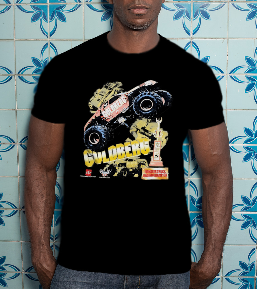 GOLDBERG Monster Truck Racing Champion Trophy SFX Block Party T-Shirt
