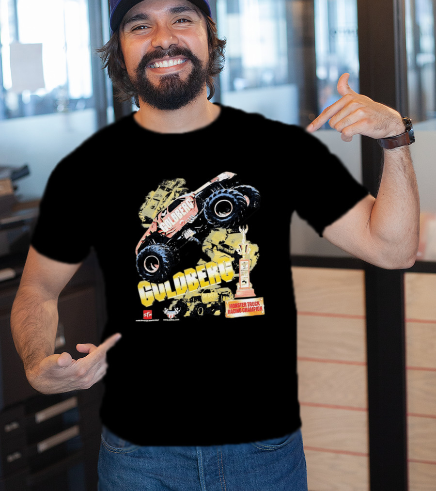 GOLDBERG Monster Truck Racing Champion Trophy SFX Block Party T-Shirt